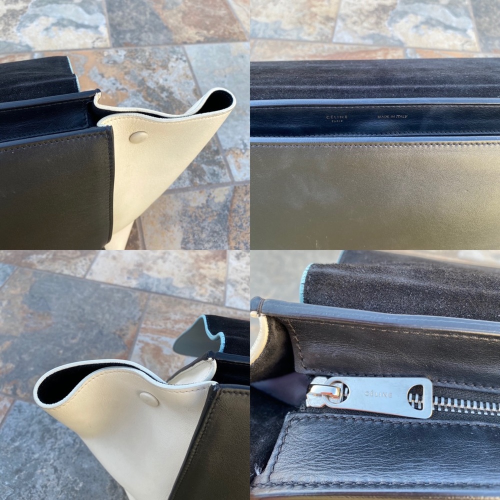 SOLD Celine Large Trapeze Leather Satchel - Picture 9 of 15